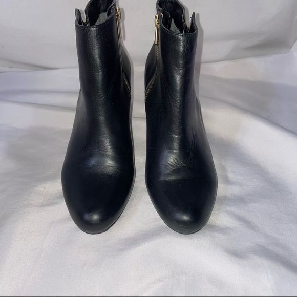 Sam Edelman Marmont Womens Black Leather Ankle Boots Booties Heels SZ 8.5 - Picture 9 of 10